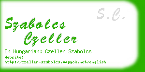 szabolcs czeller business card